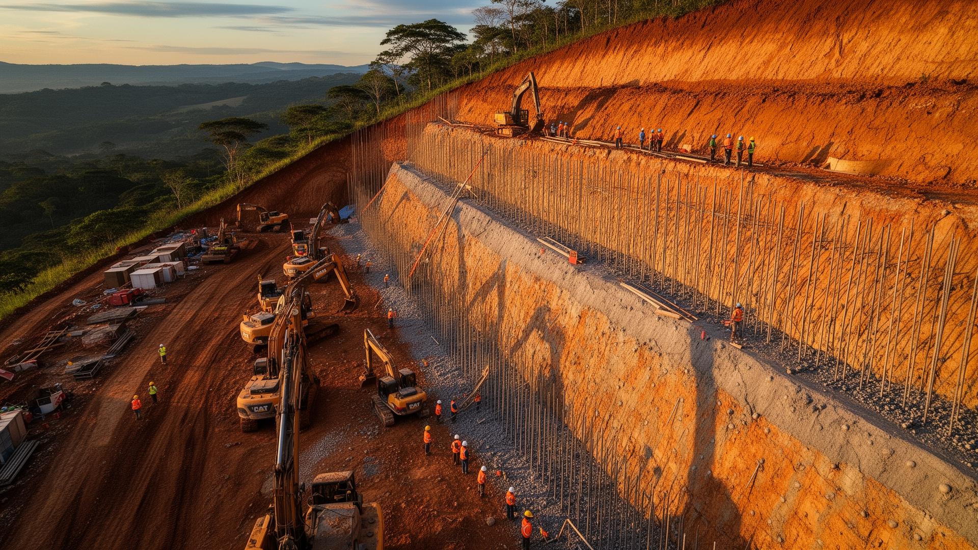 Obra geotécnica executada pela HDiniz Engenharia em São Paulo